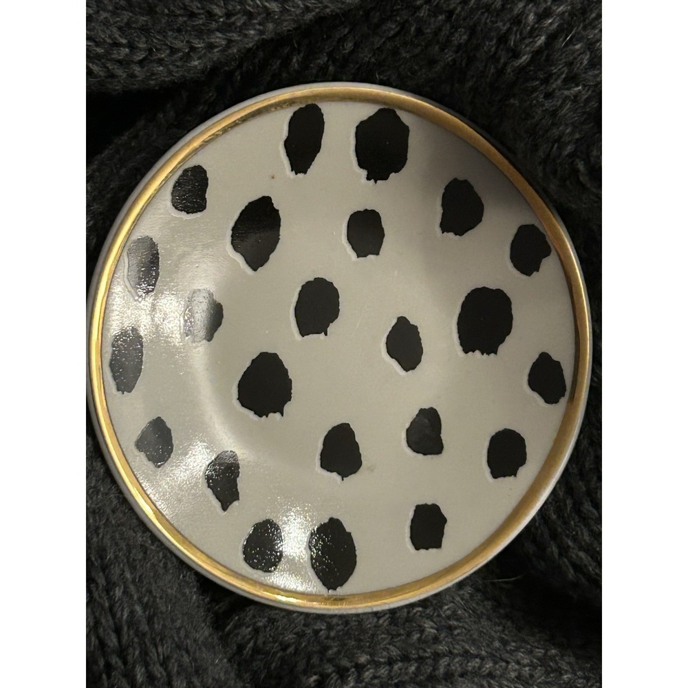 Kate Spade x Lenox (Porcelain) Boudoir Chic Ring Trinket Dish (3.5 Inches) Trim